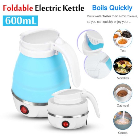 Portable Electric Kettle- Foldable Silicone Water Kettle Travel  Electric Kettles