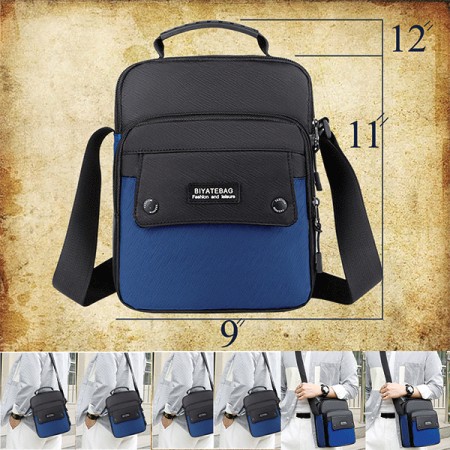 Multifunctional Waterproof Shoulder Bag (Black & Blue)