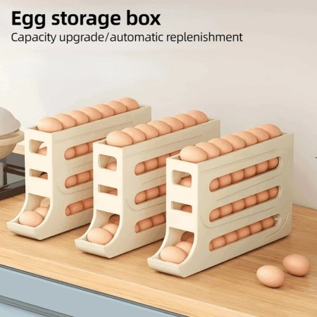 Auto Eggs Rolling Storage Rack Egg Dispenser